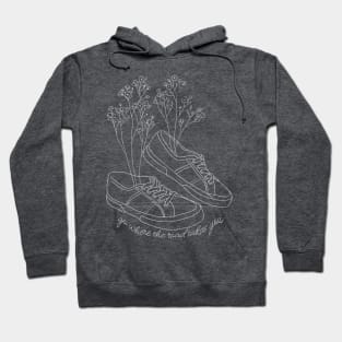 Shoes art with flowers white Hoodie